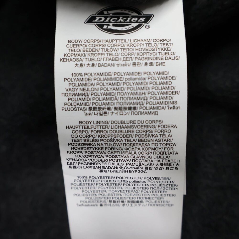 Dickies Mens Fleece Lined Hooded Jacket XL Navy Blue Workwear Full Zip NWT - Picture 13 of 15